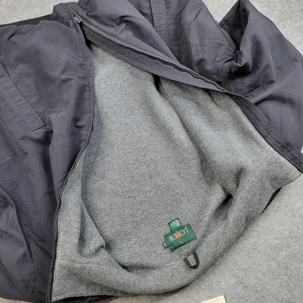 Vintage J Crew Jacket Mens XL Oarsman Nylon Fleece Lined Bomber USA 90s‎ Winter